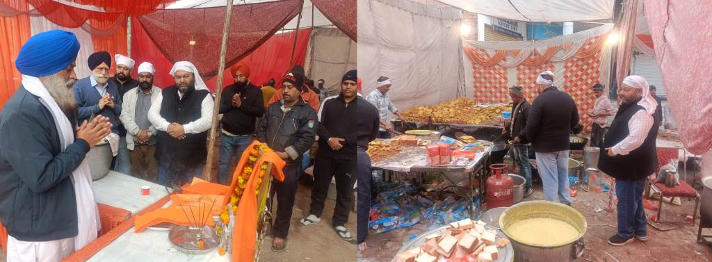 Dedicated to the four Sahibzadas Pehalwan Lok Bhalai Youth Club Modi Plaza Patiala organized a Langar of milk and bread